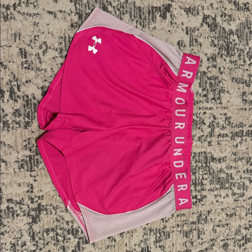 Under Armour Women's Bright Pink Athletic Shorts